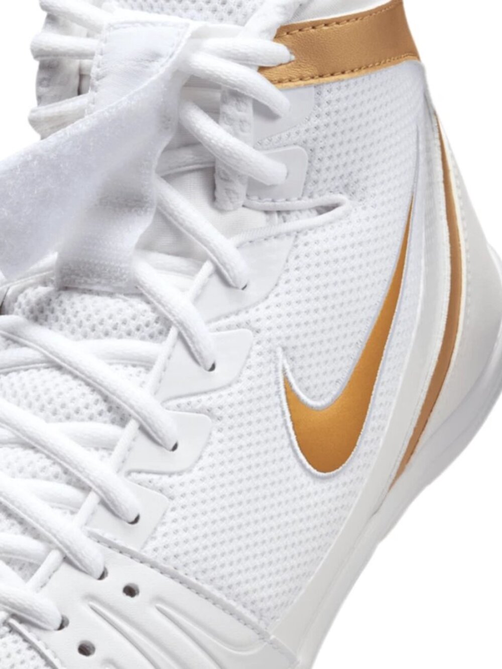 Nike Freek Mens Wrestling Shoes White Metallic Gold 316403-100 NEW